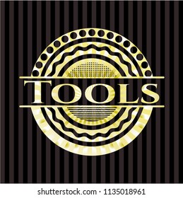 Tools golden emblem or badge