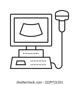 tools gynecologist line icon vector. tools gynecologist sign. isolated contour symbol black illustration