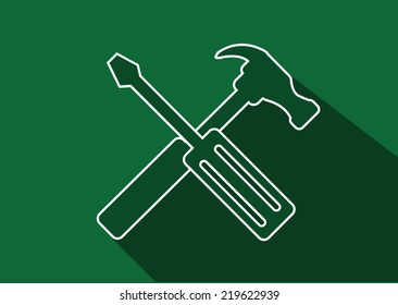 Tools and Hammer  icon