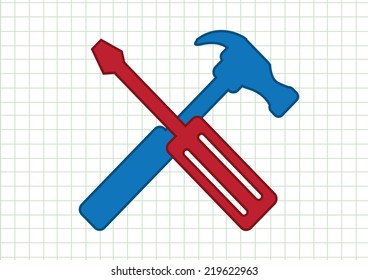 Tools and Hammer  icon