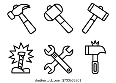 Tools hammers wrenches construction sledgehammer
