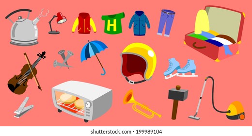 Tools for home use objects