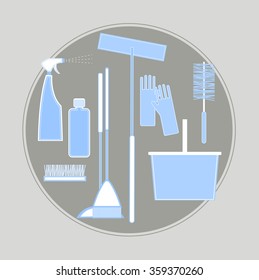 The tools of housecleaning a vector Illustration.
Broom, Silhouette, Cleaning, Cleaning Fluid, Cleaning Equipment
