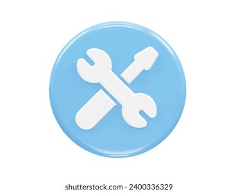 Tools icon 3d rendering element illustration