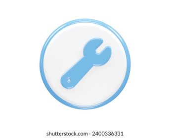 Tools icon 3d rendering element illustration