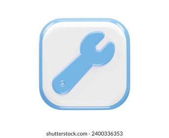 Tools icon 3d rendering element illustration