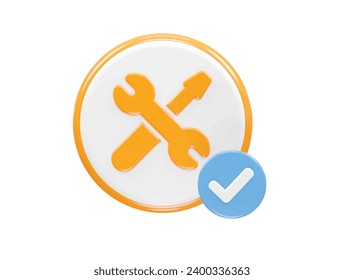 Tools icon 3d rendering element illustration