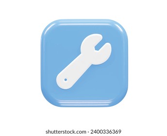 Tools icon 3d rendering element illustration