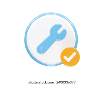 Tools icon 3d rendering element illustration