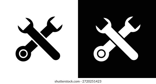 Pictograma plano negro del icono de las herramientas. Para gráficos y Diseño web.