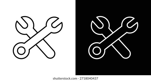 Tools icon. Black illustration isolated for graphic and web design.