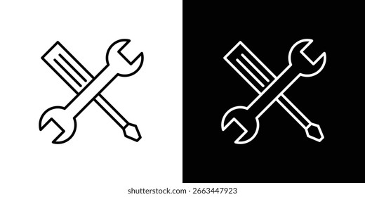Tools icon for concept and graphic design. Collection of high quality black style vector icons