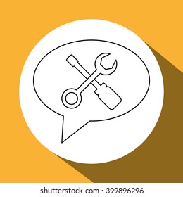 Tools icon design, vector illustration