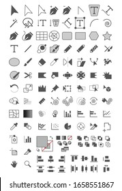 Tools icon for designer or illustrator to make artwork design or illustration 