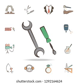 tools icon. Detailed set of tools of various profession icons. Premium graphic design. One of the collection icons for websites, web design, mobile app