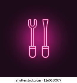 tools icon. Elements of Manufacturing in neon style icons. Simple icon for websites, web design, mobile app, info graphics