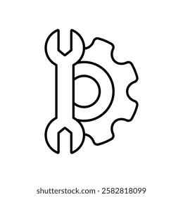 Tools icon Flat isolated outline sign