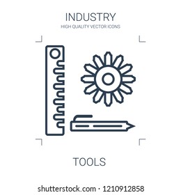 tools icon. high quality line tools icon on white background. from industry collection flat trendy vector tools symbol. use for web and mobile
