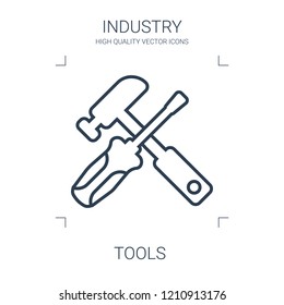 tools icon. high quality line tools icon on white background. from industry collection flat trendy vector tools symbol. use for web and mobile