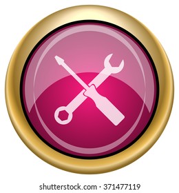Tools icon. Internet button on white background. EPS10 vector.
