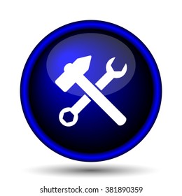 Tools  icon. Internet button on white background. EPS10 vector
