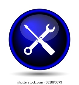 Tools icon. Internet button on white background. EPS10 vector
