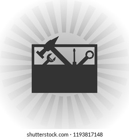 Tools icon isolated on grey background