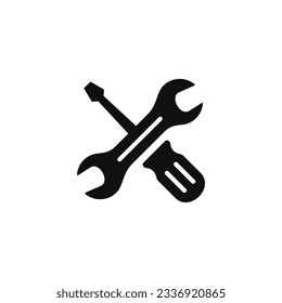 Icono de herramientas aislado en fondo blanco