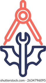 Tools Icon Line Color Vector Illustration