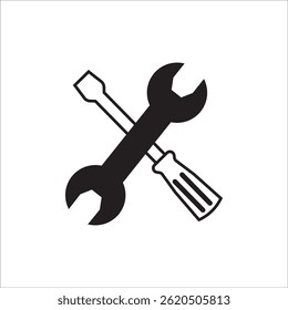 Tools icon in line and flat style