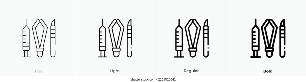 tools icon. Linear style sign isolated on white background. Vector illustration.