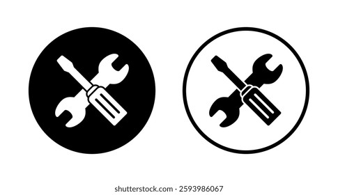 Tools icon logo design. tool sign and symbol. setting icon. Wrench and screwdriver. Service, repair