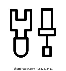 Icono de herramientas o logotipo símbolo de signo aislado ilustración vectorial - iconos vectoriales de estilo negro de alta calidad
