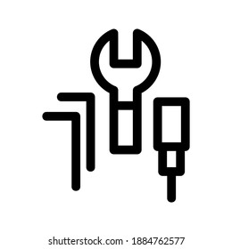 Tools icon or logo isolated sign symbol vector illustration - high quality black style vector icons
