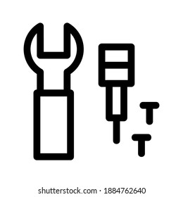 Tools icon or logo isolated sign symbol vector illustration - high quality black style vector icons
