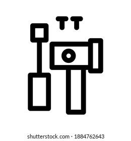 Icono de herramientas o logotipo símbolo de signo aislado ilustración vectorial - iconos vectoriales de estilo negro de alta calidad
