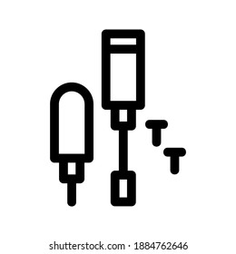 Icono de herramientas o logotipo símbolo de signo aislado ilustración vectorial - iconos vectoriales de estilo negro de alta calidad
