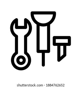 Tools icon or logo isolated sign symbol vector illustration - high quality black style vector icons
