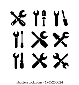 tools icon or logo isolated sign symbol vector illustration - Collection of high quality black style vector icons
