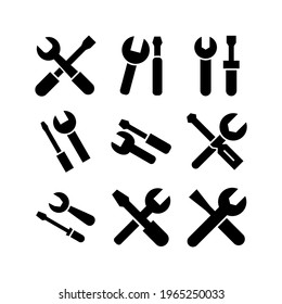 tools icon or logo isolated sign symbol vector illustration - Collection of high quality black style vector icons

