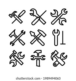tools icon or logo isolated sign symbol vector illustration - Collection of high quality black style vector icons
