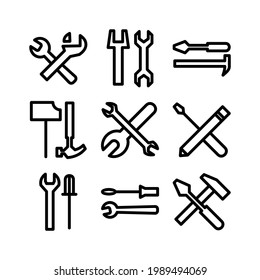 tools icon or logo isolated sign symbol vector illustration - Collection of high quality black style vector icons
