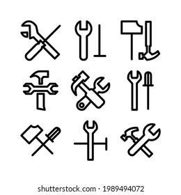 tools icon or logo isolated sign symbol vector illustration - Collection of high quality black style vector icons
