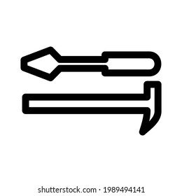 icono de herramientas o logotipo símbolo de señas aislado ilustración vectorial de alta calidad estilo negro iconos vectoriales
