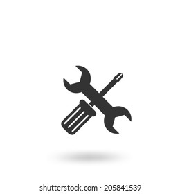tools icon on white background
