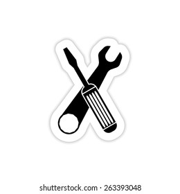 Tools  icon on a white background with shadow