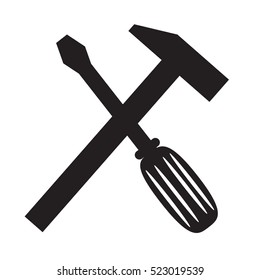tools icon on white background
