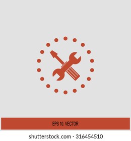 tools icon, options sign