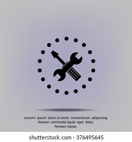 tools icon, options sign
