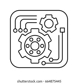 Tools icon in outline style for web or app design, infographics and creative design. Isolated vector lined illustration.
